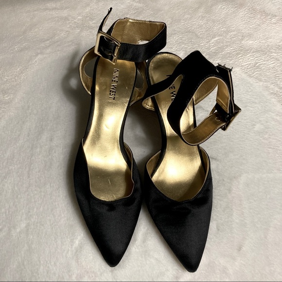 Nine West Black Satin Heels - Picture 4 of 15